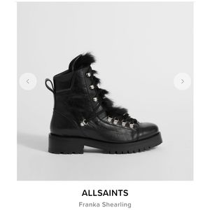 Like New! All Saints Franka Shearling Boots size 36